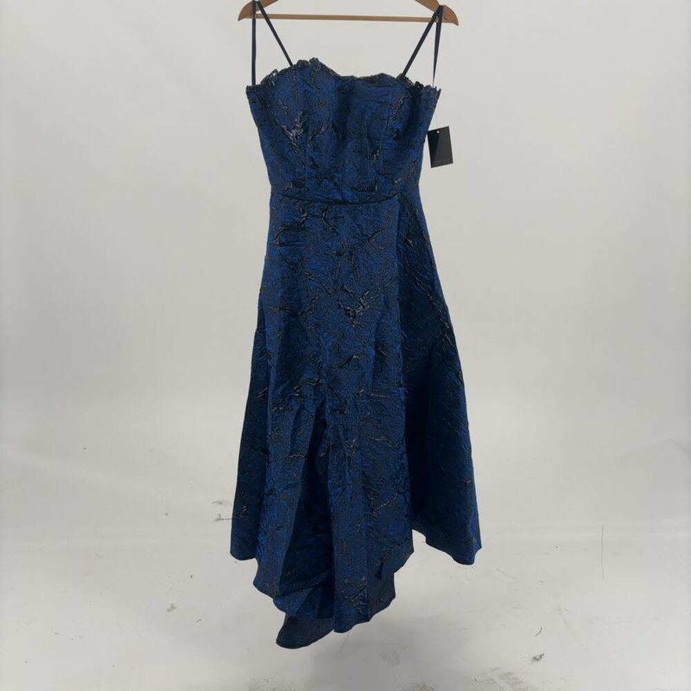 Rene Ruiz High-Low Jacquard Gown